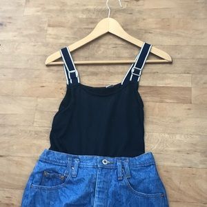 suspender strap tee